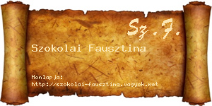 Szokolai Fausztina névjegykártya